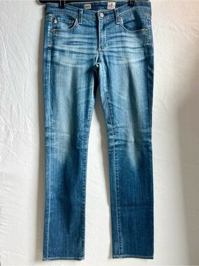 Ag Adriano Goldschmied Charlotte Straight Leg Jeans in Light Blue Denim
